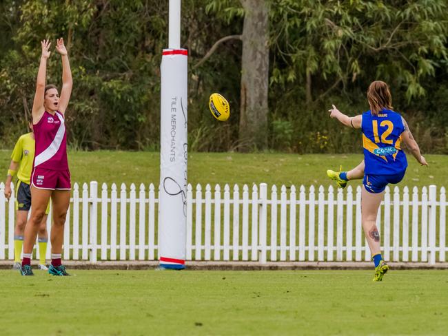 Caitlin Davidson of the East Coast Eagles is an equal leading scorer of AFL Sydney through four rounds. Picture: Merrillie Redden Photography