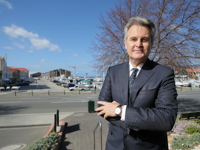 Leading Australian demographer and social commentator Bernard Salt at the 2016 Aged & Community Services Australia (ACSA) National Summit in Hobart, speaking on the future of aging and the aged in Australia.  Picture: RICHARD JUPE.