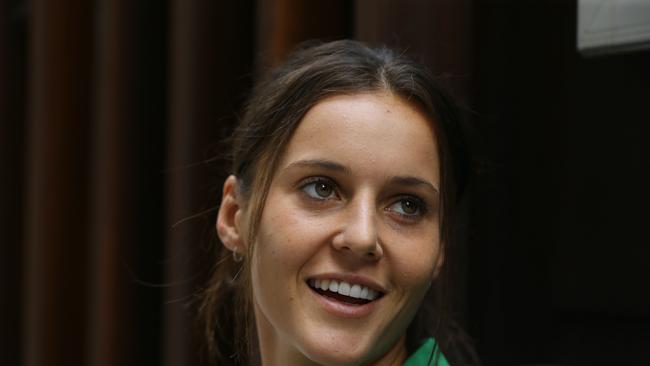 Matilda's soccer player Hayley Raso pictured in the Queen Street Mall during a media call, Brisbane Sunday 24th February 2019 Picture AAP/David Clark