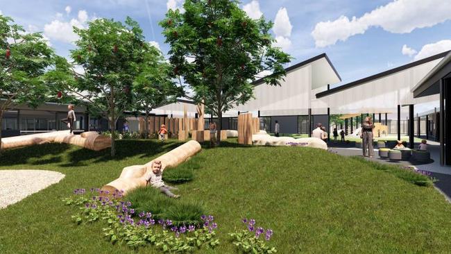 Artists' impressions of the new $104 million super school at Angle Vale. Picture: Supplied