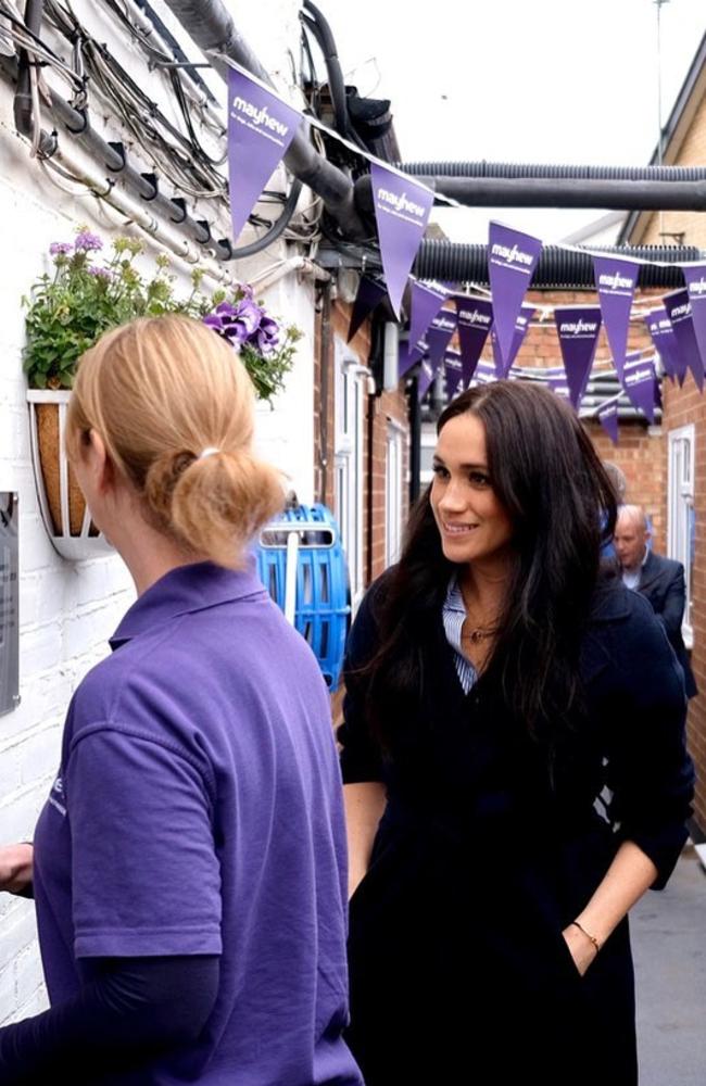 The Duchess of Sussex posted images of the trip to Mayhew on her Instagram account. Picture: Instagram