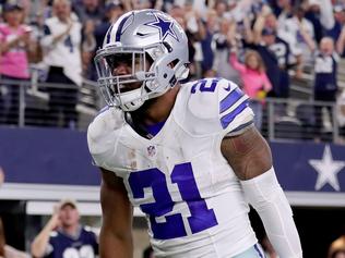 August 19, 2017: Dallas Cowboys running back Ezekiel Elliott #21 practices  before an NFL football game between the Indianapolis Colts and the Dallas  Cowboys at AT&T Stadium in Arlington, TX Dallas defeated