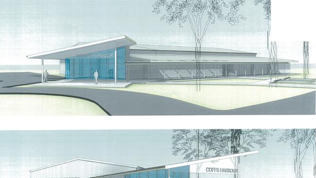 Draft drawings of the new exhibition hall at the Coffs Harbour Showground. The showground has been given more than $3 million for the new hall as well as amenities and entrance upgrades.