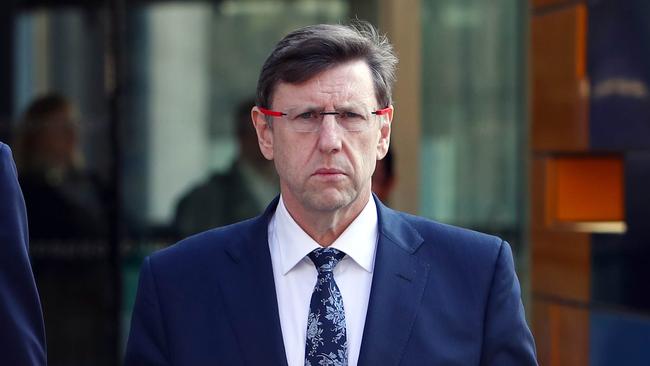 Chief risk officer at ClearView Wealth, Gregory Martin leaves the banking royal commission in Melbourne. Picture: Aaron Francis