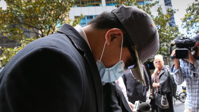 Dennis Su is seen leaving the Downing centre Court in Sydney. Picture: NCA NewsWire / Gaye Gerard