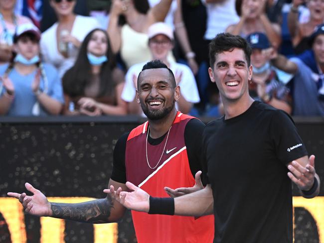 How do you beat Kyrgios, Kokkinakis and the crowd? Picture: Getty Images