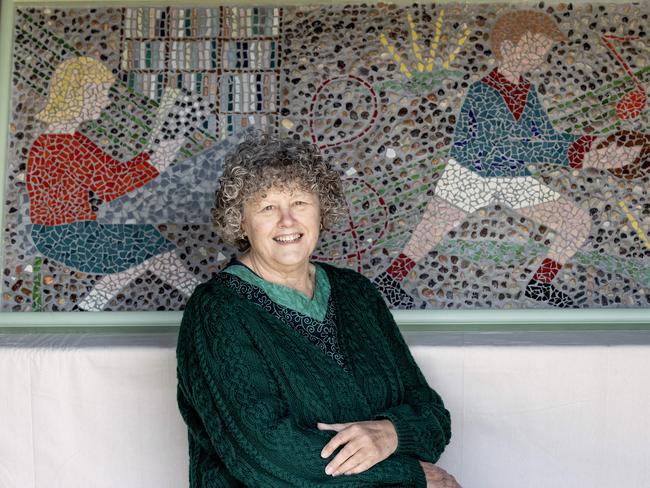 NEWS: Carranballac MuralElaine Anderson and John Liston with the PICTURED: Elaine Anderson with the  Carranballac MuralPicture: Zoe Phillips