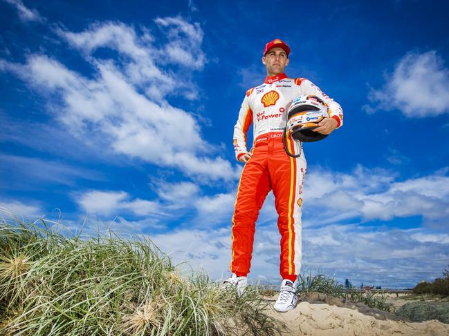 Shell V-Power racing team driver Anton De Pasquale pictured at The Spit ahead of this weekends Boost Mobile Gold Coast 500. Picture: NIGEL HALLETT