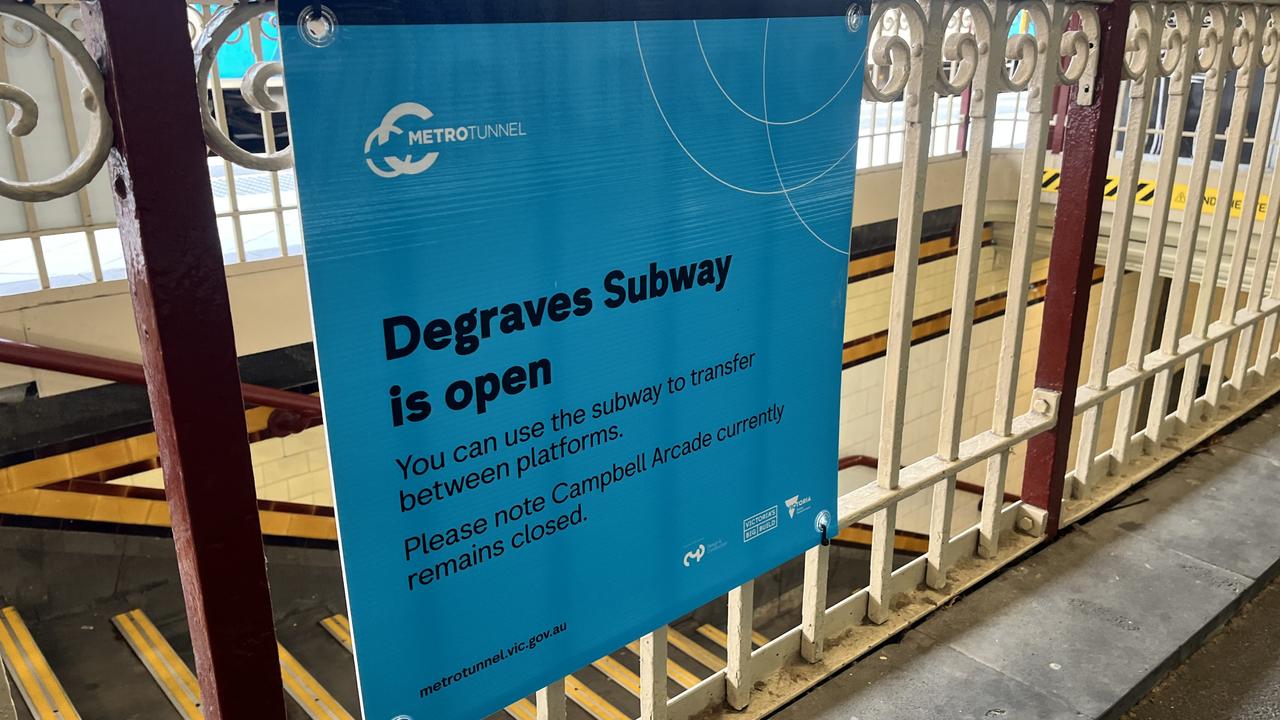 The Degraves St link is accessible for people with mobility needs for the first time in the station’s history. Picture: Grace Frost