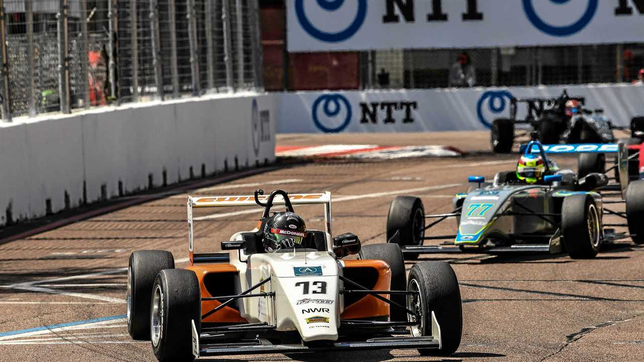 ON TRACK: Toowoomba's Cameron Shields puts his car to the test during the Grand Prix of St Petersburg in the Cooper Tires USF2000 Championship. Picture: Chris Bucher