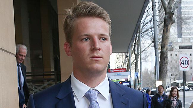 Sam Walker has been sentenced to jail, along with his brother and friend, over the attack on two men outside the MCG. Picture: Ian Currie