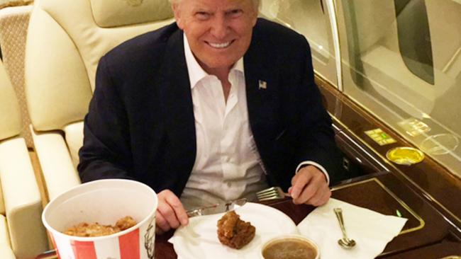 Donald Trump is not opposed to some KFC. Picture: Twitter