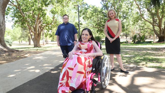 GREENS ANNOUNCED: Toowoomba South candidate Thomas Coyne, Toowoomba North candidate Alyce Nelligan and Qld Senator Larissa Waters.