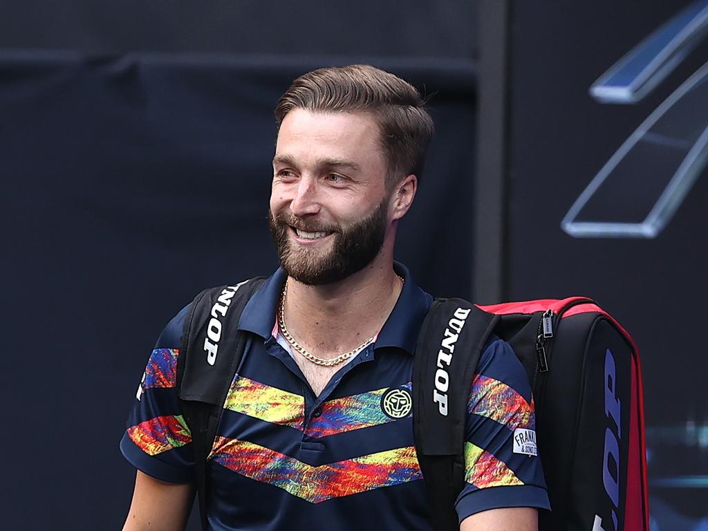 Liam Broady said he could not repeat some of the slurs from the John Cain Arena crowd after going down to Nick Kyrgios in straight sets. Picture: Cameron Spencer/Getty Images