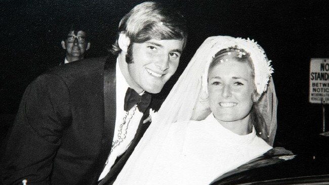 Lynette Dawson, right, with Chris Dawson.
