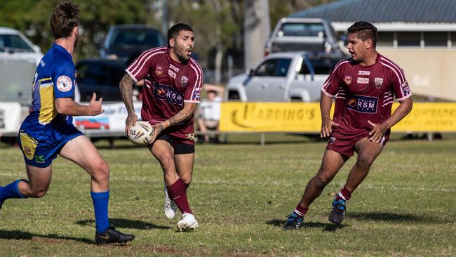 Casino five-eighth Trevor Bolt on the run in the NRRRL finals last year. Photo Ursula Bentley@CapturedAus.