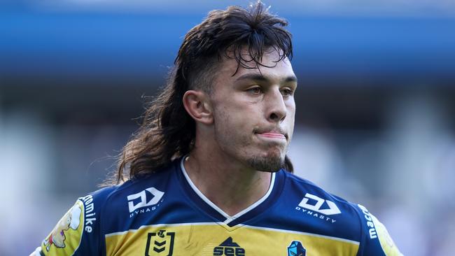 Tino Fa'asuamaleaui Corey Waddell, on report - NRL 2022 RD19 Canterbury-Bankstown Bulldogs v Gold Coast Titans - Tino Fa'asuamaleaui - Photo NRL Images