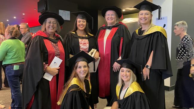 UniSC graduates celebrate at the Brolga Theatre in Maryborough, Qld.