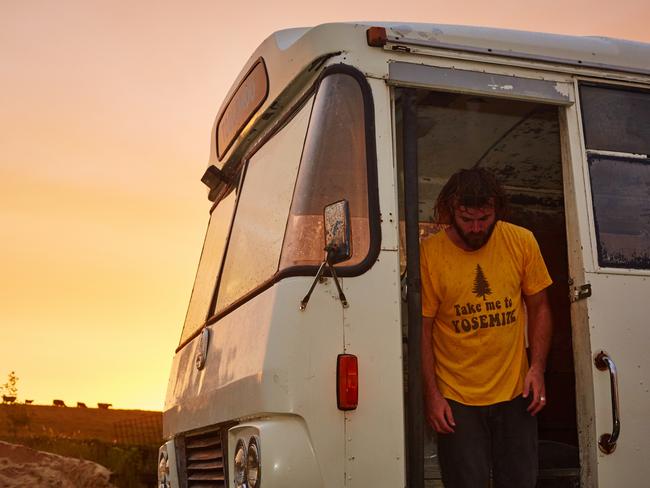 Angus Stone also shares his property with cows and an old bus. Picture: Supplied