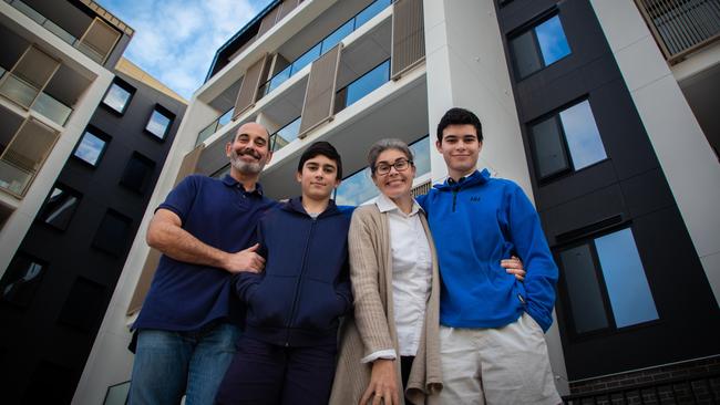 Diego Garcia-Bellido and Iballa Rodriguez with their children, Lorenzo and Nicolas. Picture: Serena Findlay