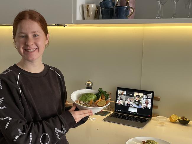 Year 12 hospitality student Mia Ruddle whips up feast at home