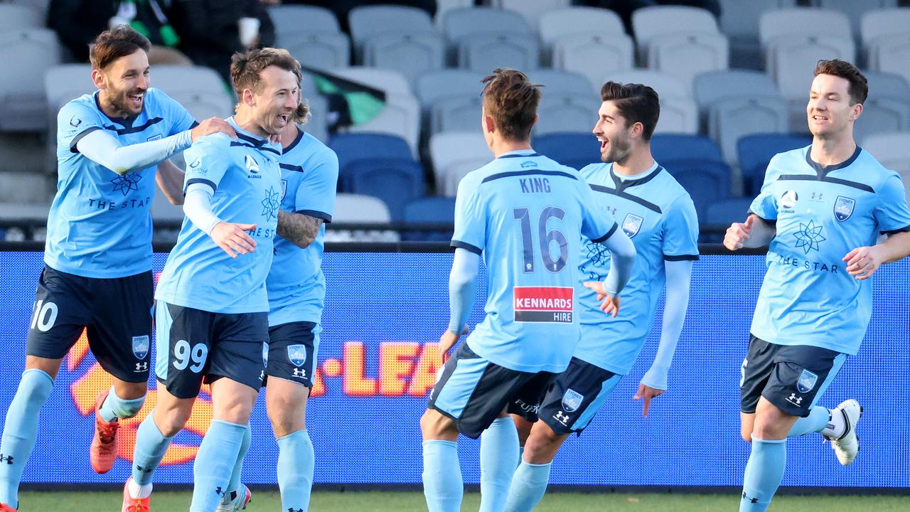Adam Le Fondre celebrated his return to the Sky Blues in style. (Photo by Jonathan DiMaggio/Getty Images)