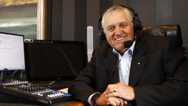 Ray Hadley in his home studio in Dural. Picture: Jonathan Ng