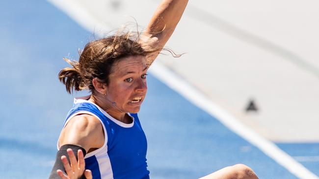 Taylor Doyle from Kellyville competing in the long jump.