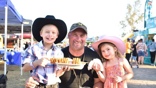 Families at the Lights on the Hill Trucking Memorial event at Gatton on Saturday, September 30, 2023.