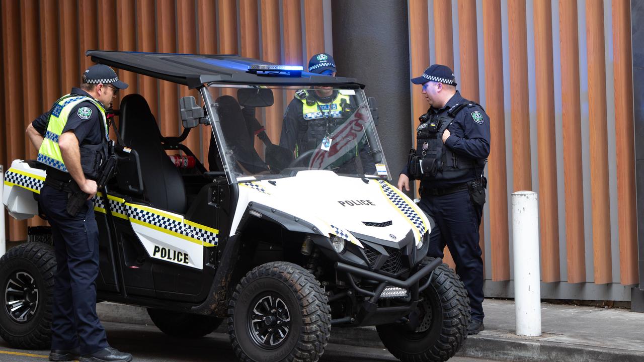 Police with the new dune buggy style vehicle. Picture: Brett Hartwig