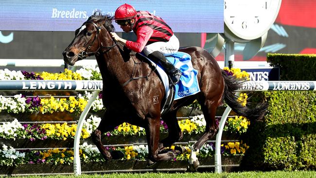 Tropical Squall (Adam Hyeronimus) wins the Flight Stakes at Royal Randwick on September 30. Picture: Jeremy Ng / Getty Images