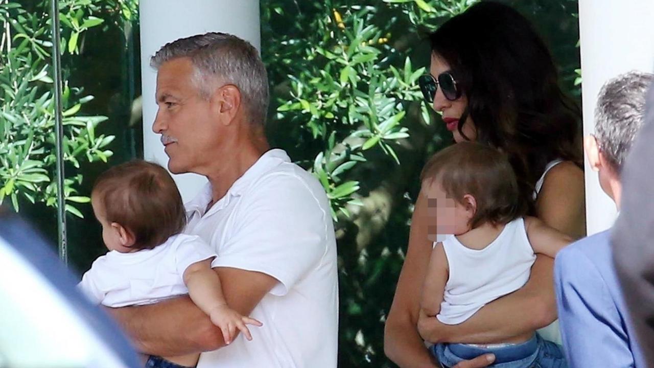 Clooney’s wife Amal juggles twins after UN awards gala Photos