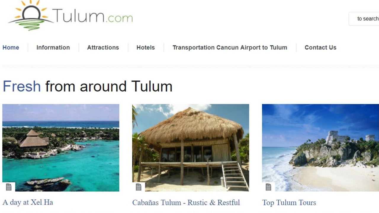 Tourism websites fail to mention the clear waters synonymous with Tulum no longer exists.