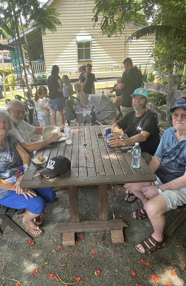 Grant, Stan, Stuart and Sandra Saunders at the Hervey Bay Historical Society's Australia Day event.