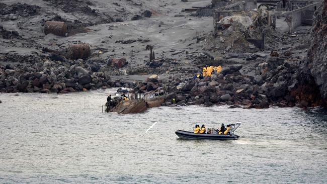 Elite soldiers take part in a mission to retrieve bodies from White Island, off the coast from Whakatane on the North Island Picture: New Zealand Defence Force