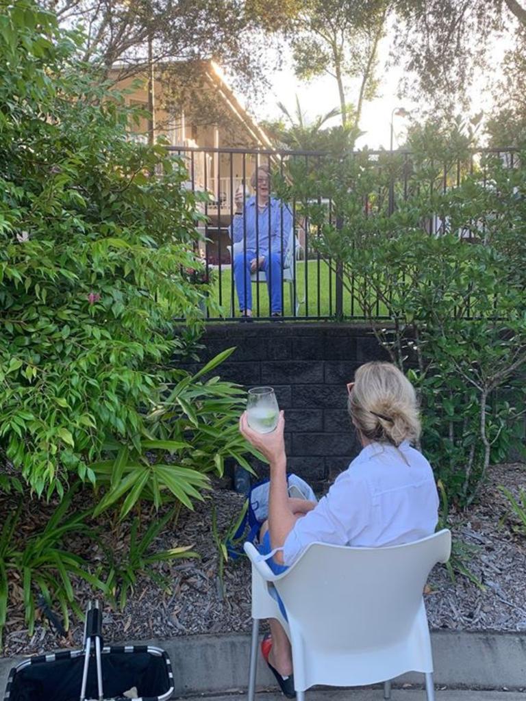 CONNECTED: Afternoon gin and tonic? Yes please! At NoosaCare one family wasn't going to let COVID-19 stop their afternoon G&amp;T and chat.