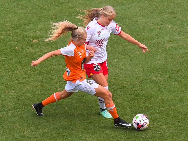 Kaitlyn Torpey pictured playing for the Roar in 2017. Picture: AAP