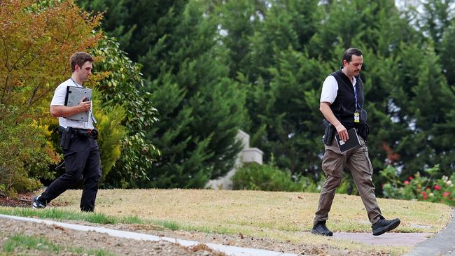 Police at the scene where Doyne and Marlene Caspersz were found dead. Picture: Supplied