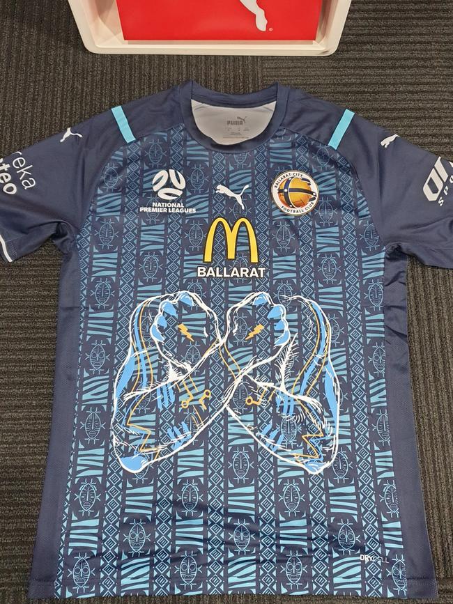 The jersey the Ballarat City Football Club are wearing in their final game of the season. Picture: Supplied.