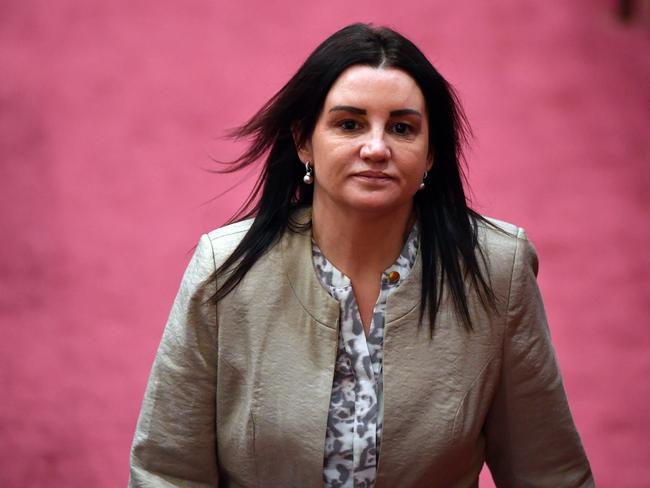 Tasmanian Senator Jacqui Lambie in the Senate chamber. Picture: AAP