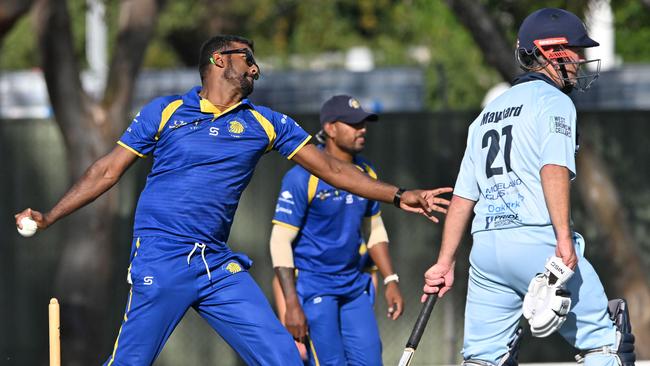 Deer Park grand final hero Angelo Emmanuel and St Francis de Sales star Aaron Maynard. Picture: Andy Brownbill