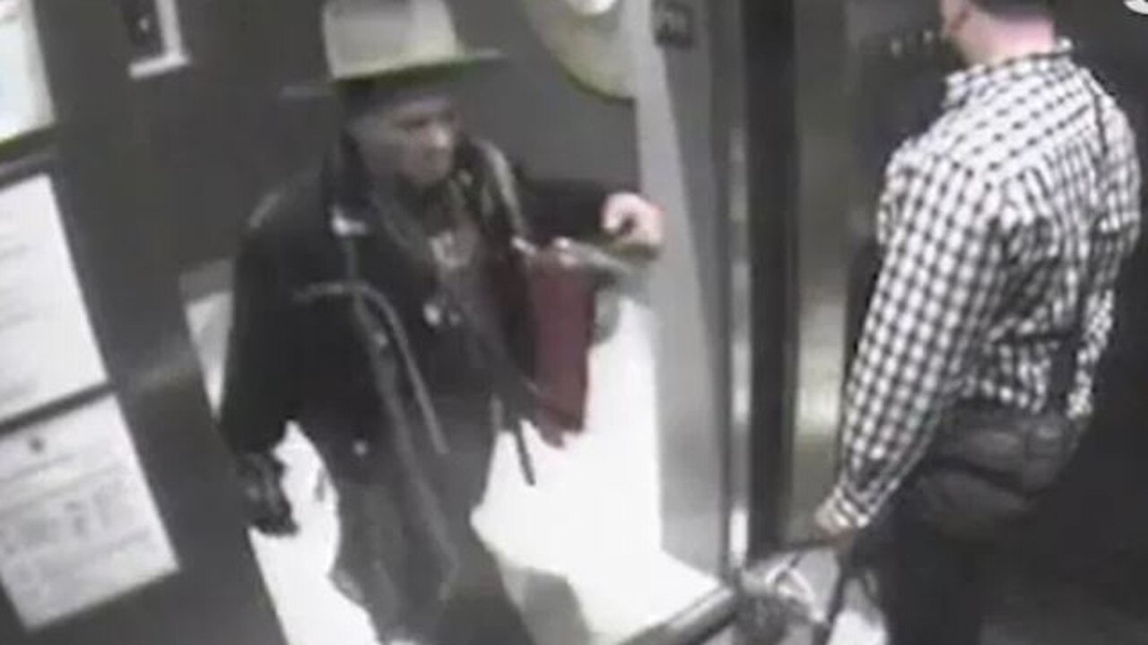 Depp was shown entering a lift on CCTV in court.