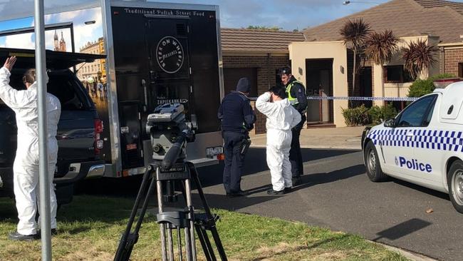 Police and forensics experts are at the scene of a violent home invasion. Picture: Twitter/Anneka Simonis