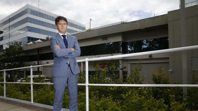 State MP for Ryde Victor Dominello at the site of Meriton development on Talavera Road. Picture: John Appleyard