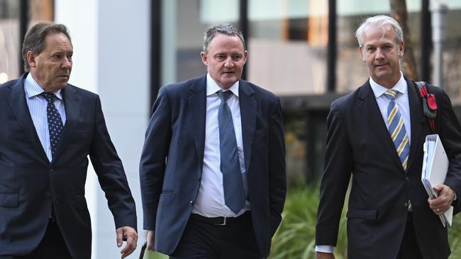 Bruce Lehrmann’s chief defender, barrister Steven Whybrow, arrives at the Sofronoff inquiry. Picture: NCA NewsWire / Martin Ollman