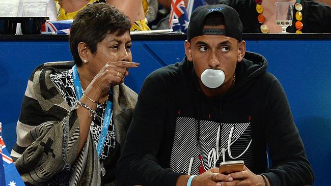 Nothing escapes Nick Kyrgios’ mum, Norlaila. Picture: Daniel Wilkins