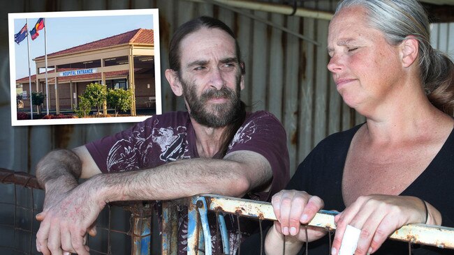 Port Pirie Health service has experienced a few issues at the hospital recently, and a whistleblower is attempting to address some of these. One incident involves Candice Murray, 42, who had a miscarriage at the hospital last year, and was unaware of circumstances surrounding the event, which would be of considerable concern. Pictured at home with partner of 18 years, Shane Roberts,45. 30 October 2023. Picture Dean Martin