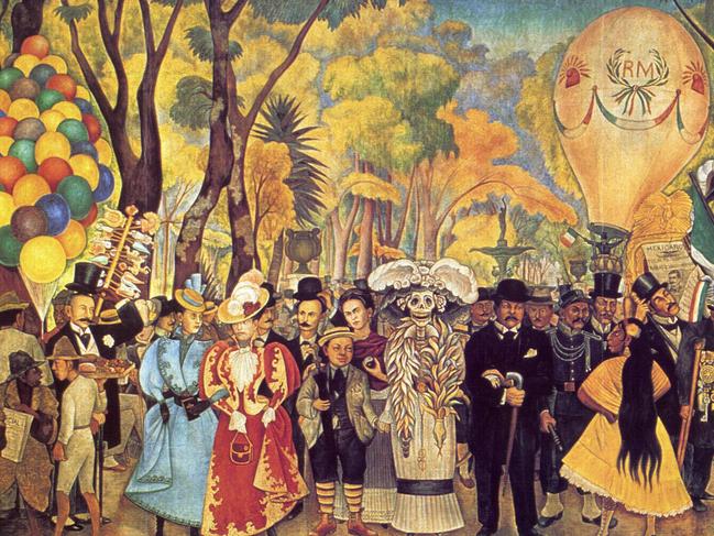 Detail from Rivera’s fresco Dream of a Sunday Afternoon in the Alameda Central