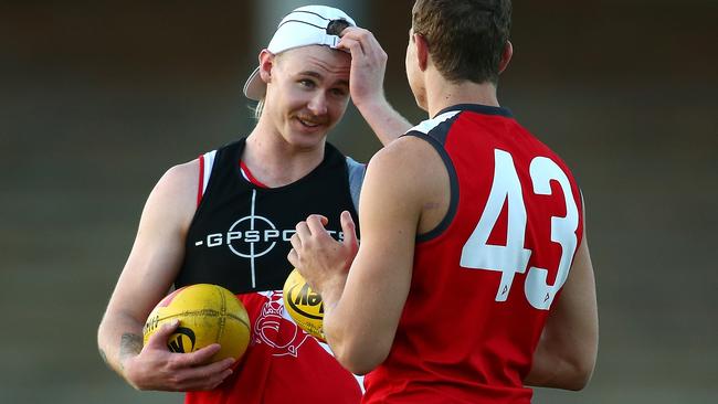 Cam McCarthy training with South Fremantle earlier this year.