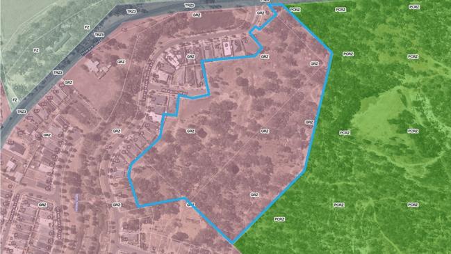 The eastern boundary of the housing estate borders Bendigo Regional Park Picture: Contributed.